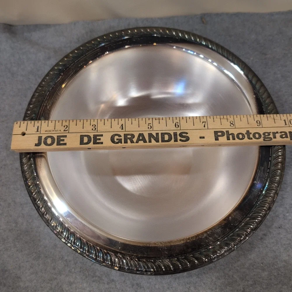 Vintage Silver Plated FB Rogers Bowl w/ Pyrex Casserole‎ Dish w/ Lid